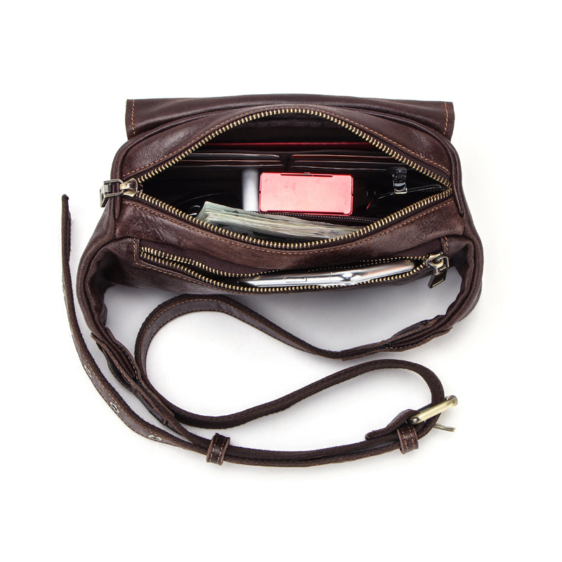 C2C Genuine leather  sport waist bag belt for running & travel with phone pocket