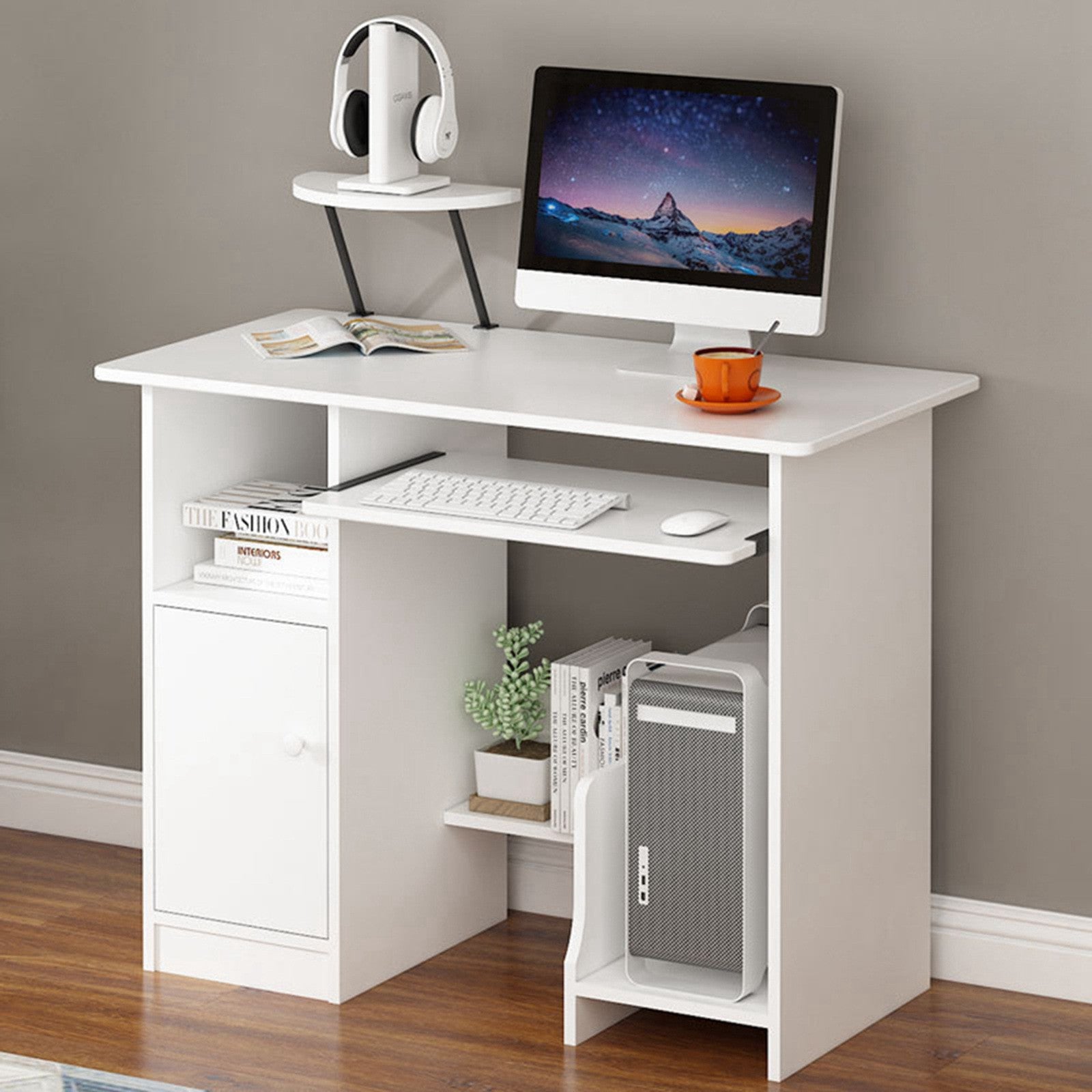 C2C Home Desktop Computer Desk With lockers