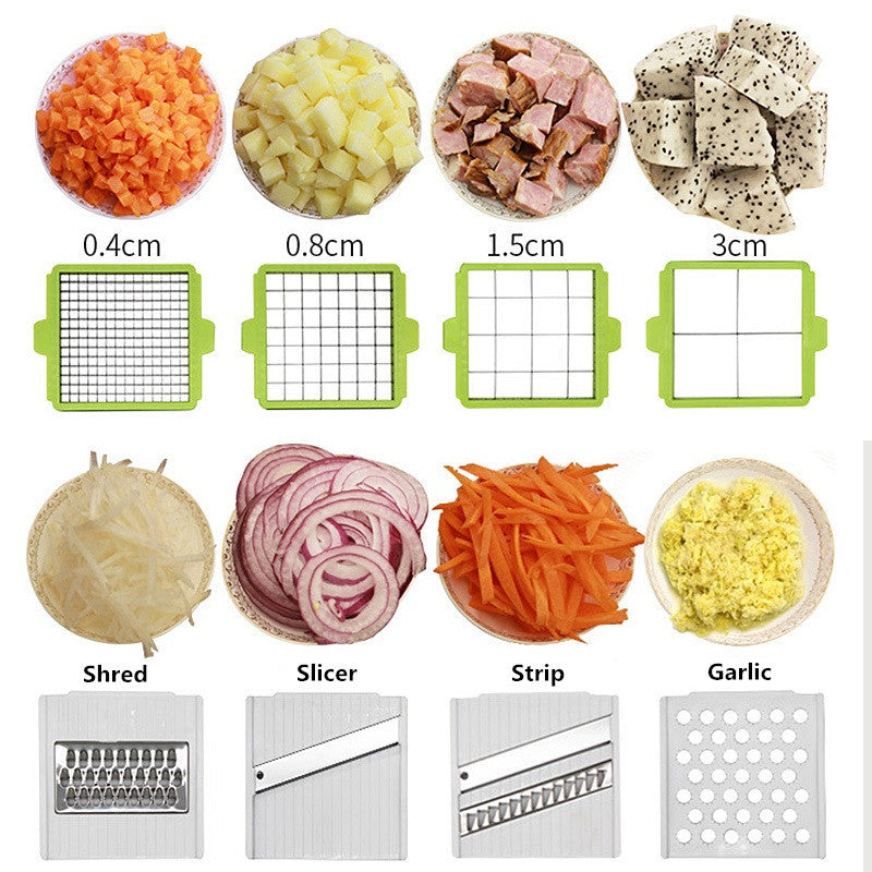 C2C Multifunction Vegetable Slicer shredder with 8 Dicing Blades