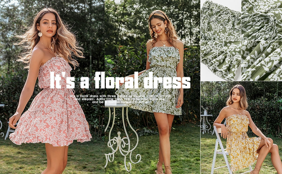 C2C Printed Fungus Mini Dress