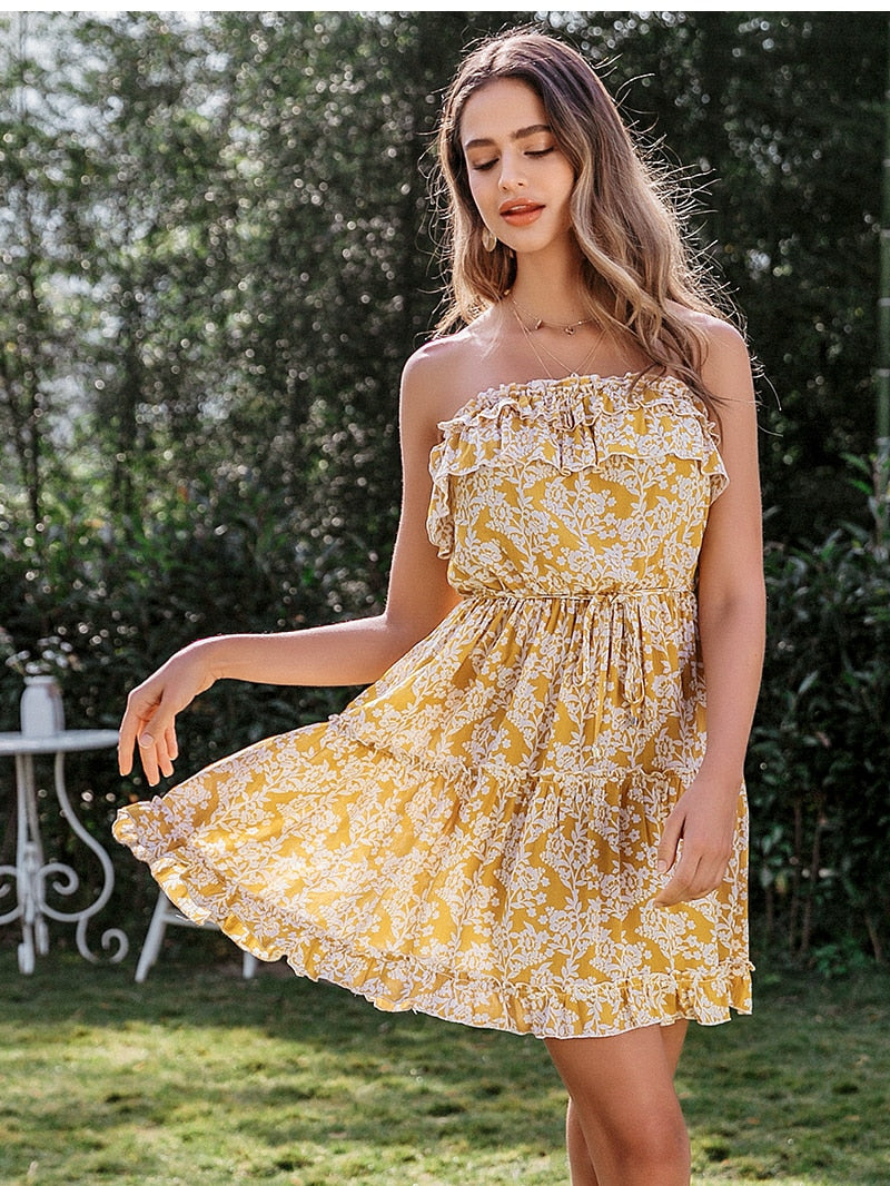 C2C Printed Fungus Mini Dress