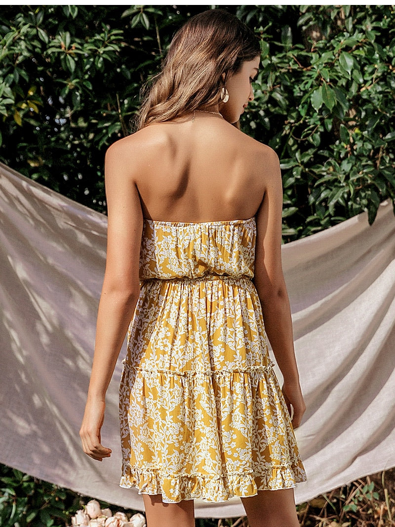 C2C Printed Fungus Mini Dress
