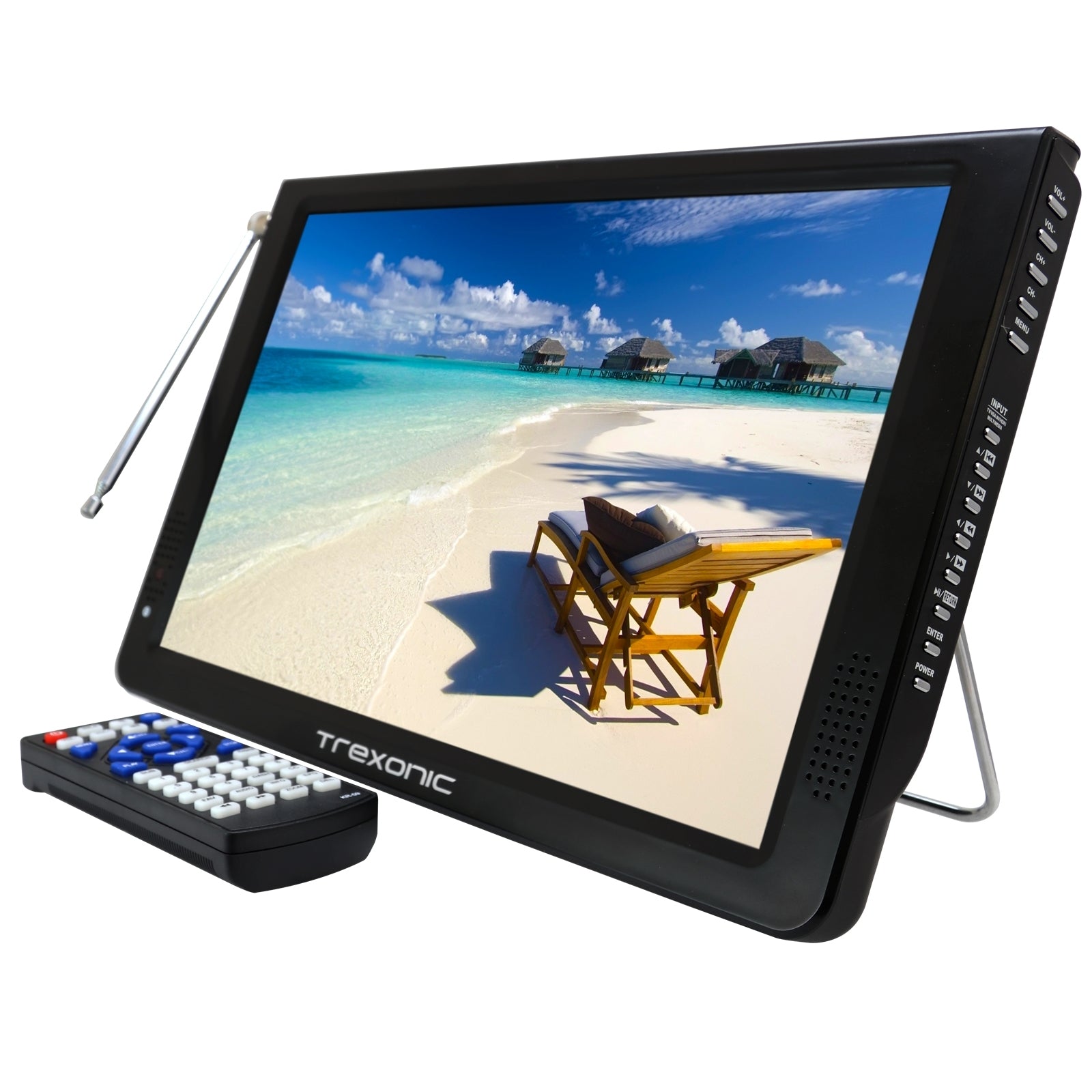 C2C Trexonic Ultra Lightweight Rechargeable Widescreen 12" LED Portable TV