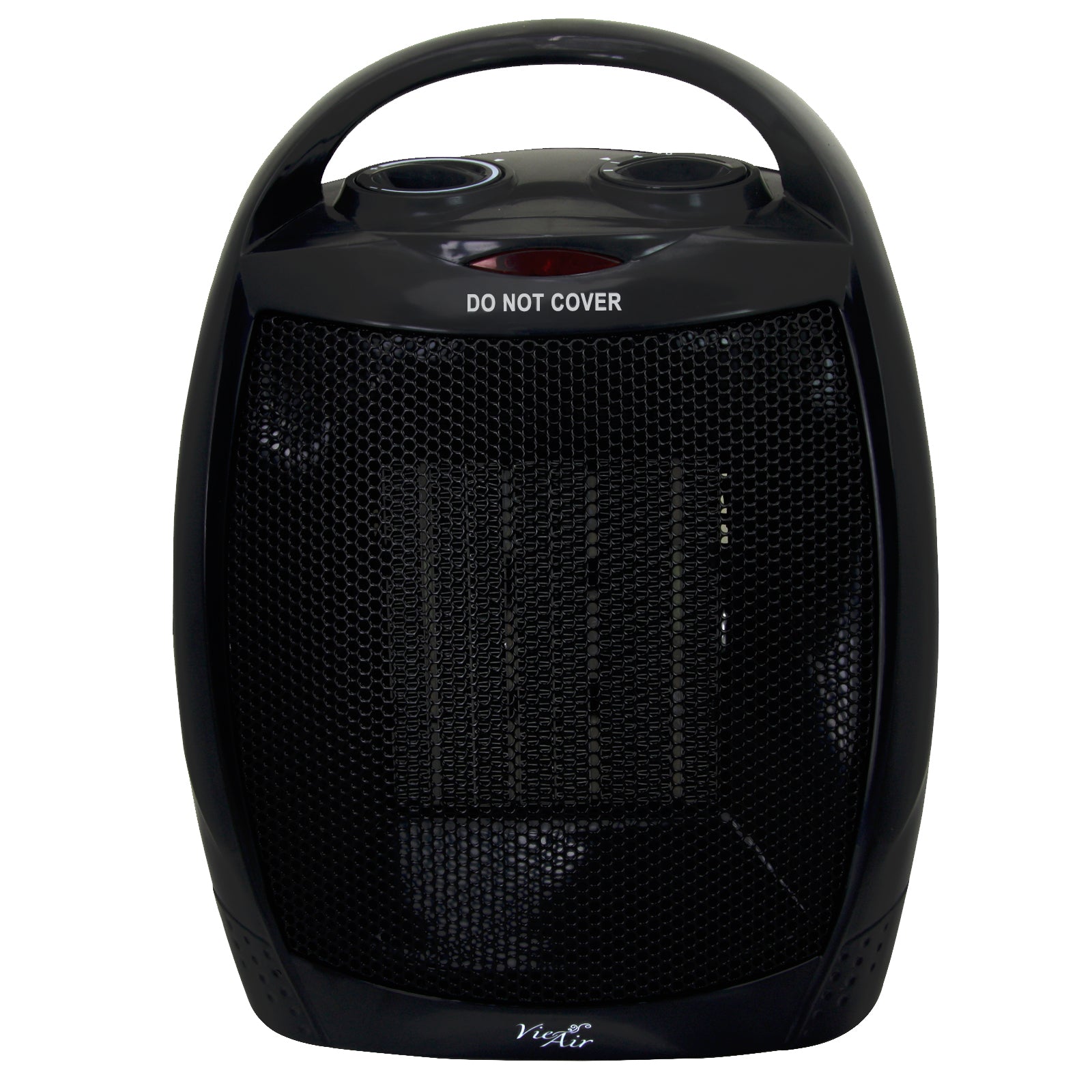 C2C Vie Air 1500W Portable 2 Settings Black Ceramic Heater with Adjustable Thermostat