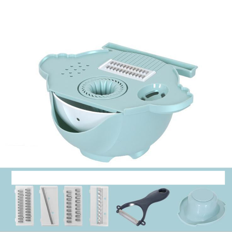 C2C Vegetable Multifunctional Cutter Fruit Slicer, Potato Peeler, Carrot Grater with Drain Basket