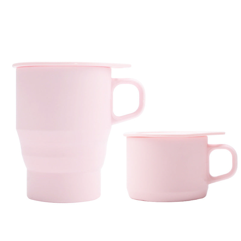 C2C Creative Home Office Silicone Coffe Cup Mug With Folding Straw