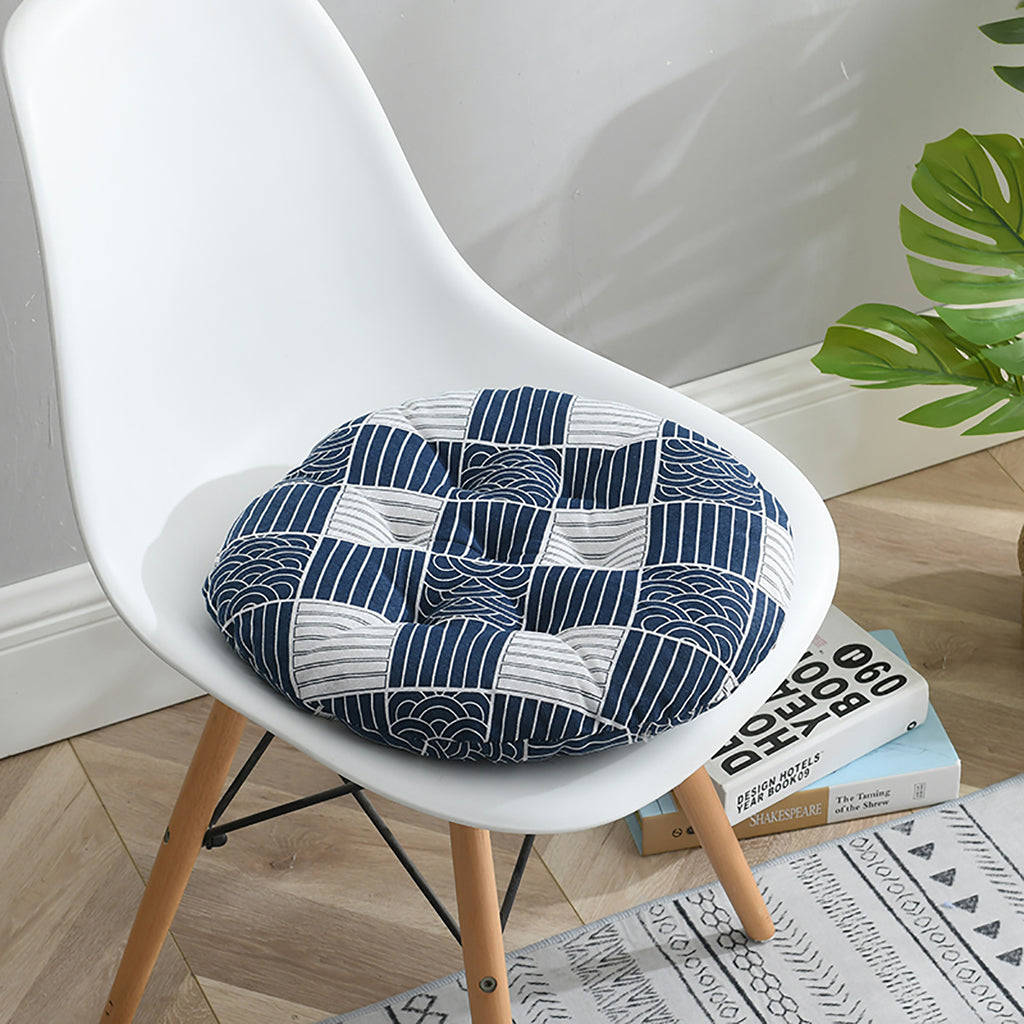 C2C Nordic Print Round Cotton Chair Cushion