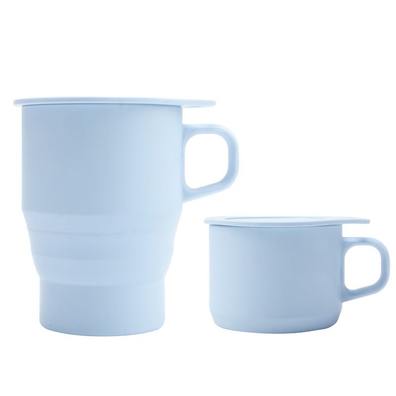 C2C Creative Home Office Silicone Coffe Cup Mug With Folding Straw