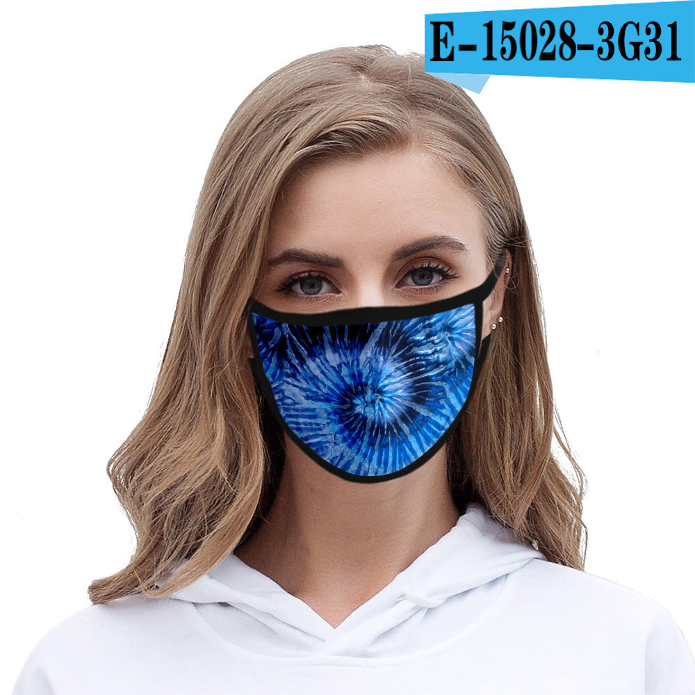 C2C Tie-dye mask fashion printed ice silk fabric