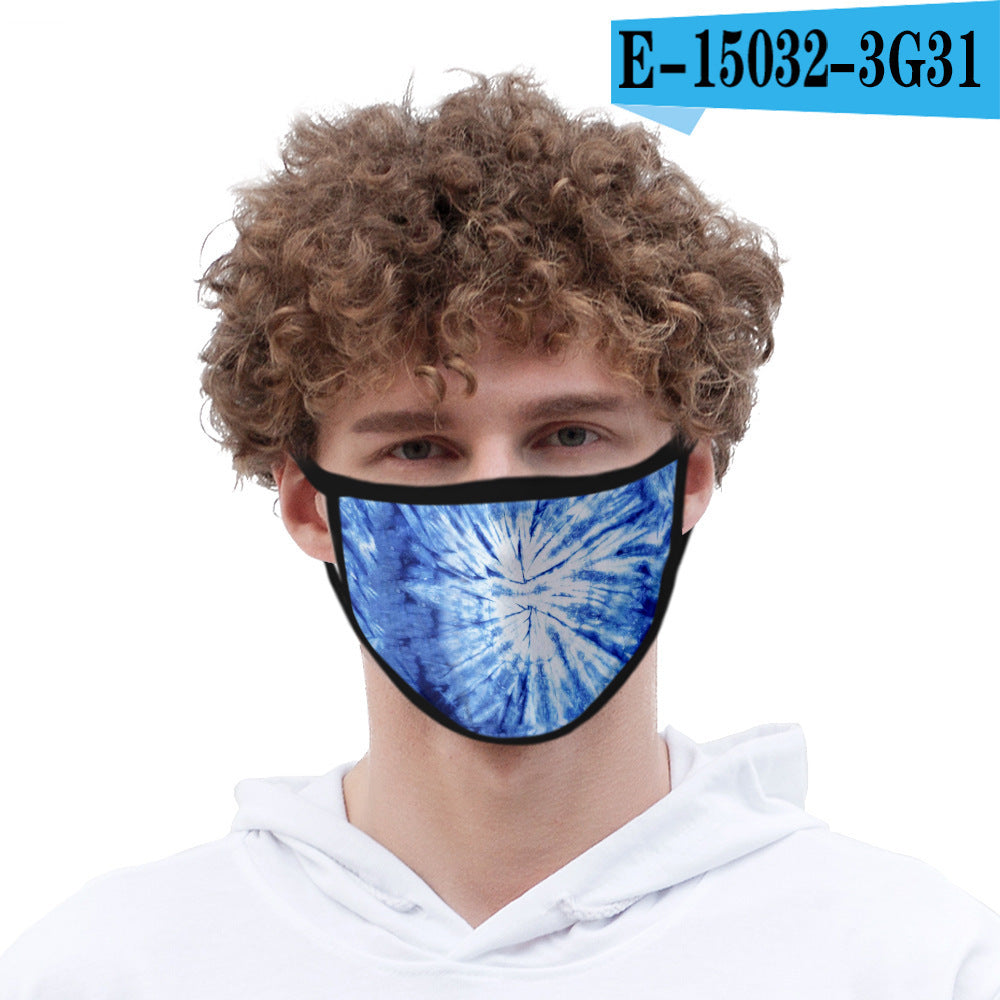 C2C Tie-dye mask fashion printed ice silk fabric