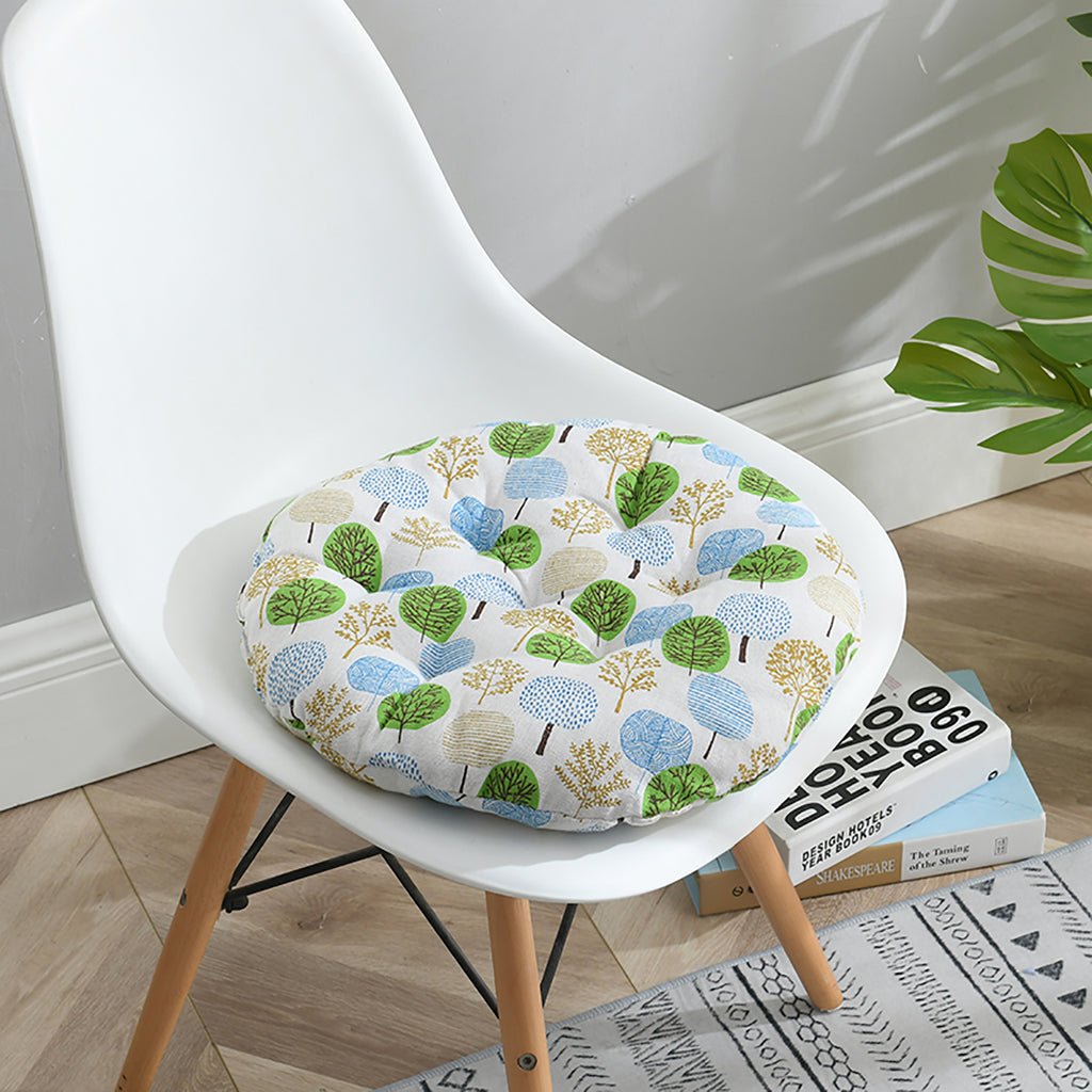 C2C Nordic Print Round Cotton Chair Cushion
