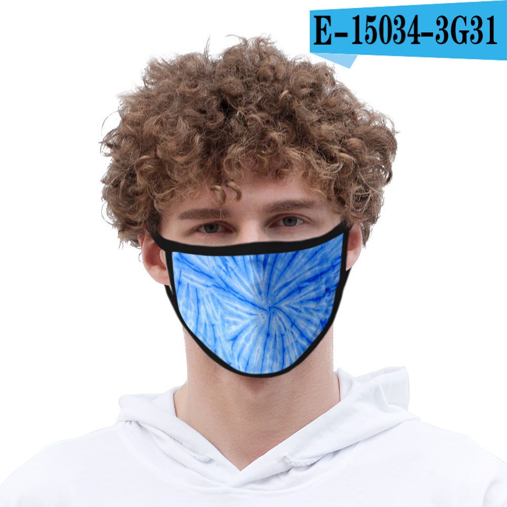 C2C Tie-dye mask fashion printed ice silk fabric