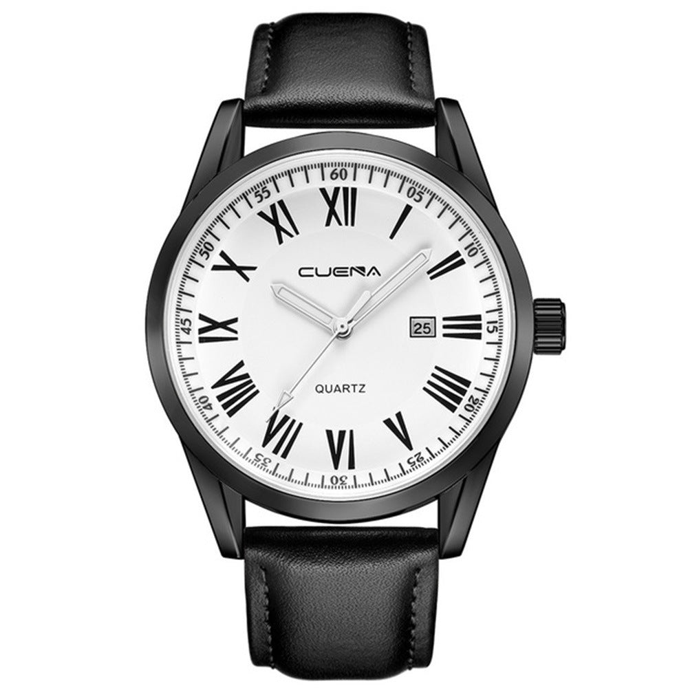 C2C Genuine Leather Quartz Watch Men's Watch