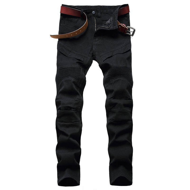 C2C Men Personality Motorcycle Jeans
