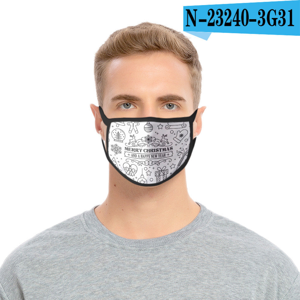 C2C Mall-Cartoon Fashion Personality Christmas Print Mask