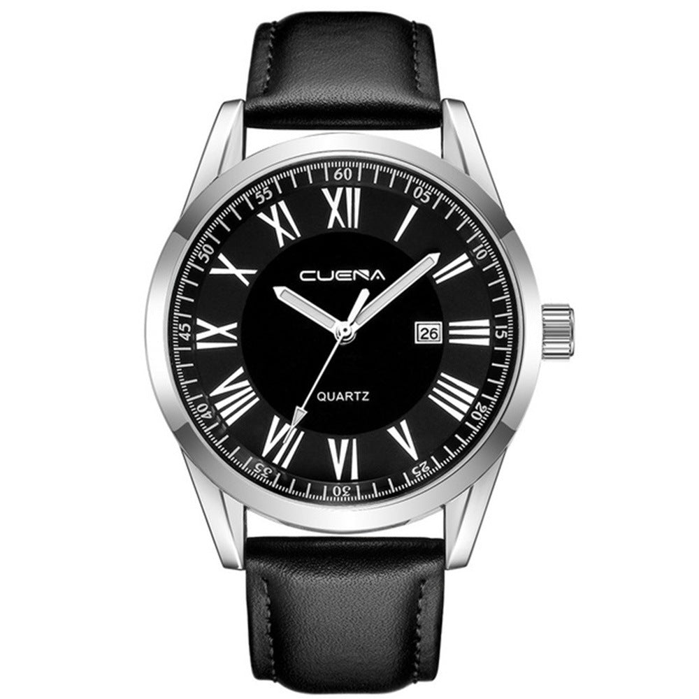 C2C Genuine Leather Quartz Watch Men's Watch