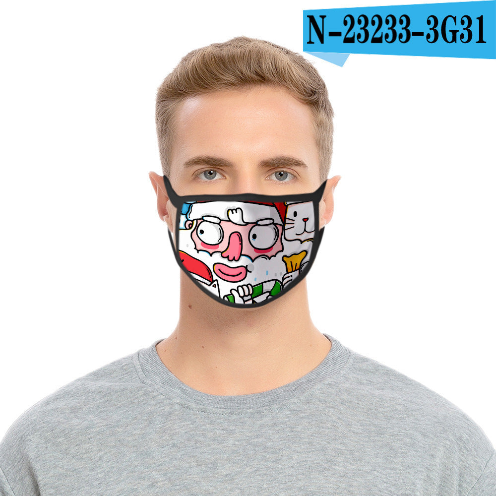 C2C Mall-Cartoon Fashion Personality Christmas Print Mask