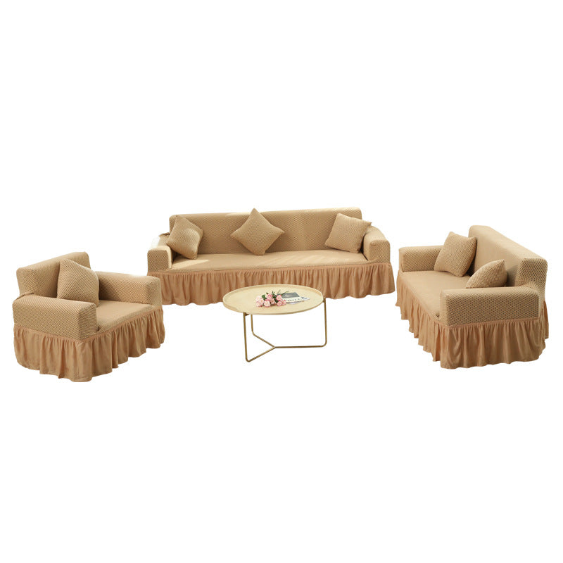 C2C Lazy Sofa Cover Plaid Solid Color