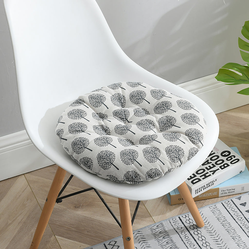 C2C Nordic Print Round Cotton Chair Cushion