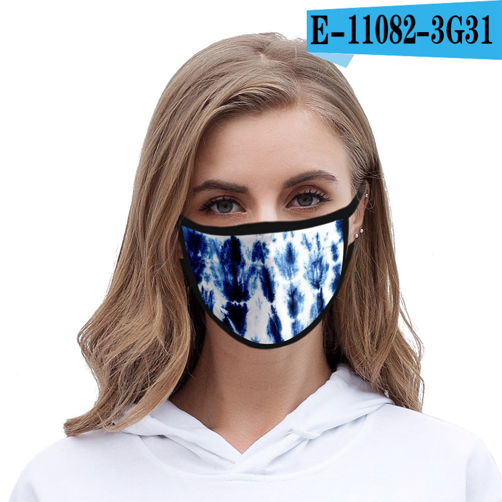 C2C Tie-dye mask fashion printed ice silk fabric