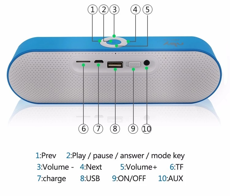 C2C Mall 3D Stereo Portable Music Surround Wireless Bluetooth Speakers