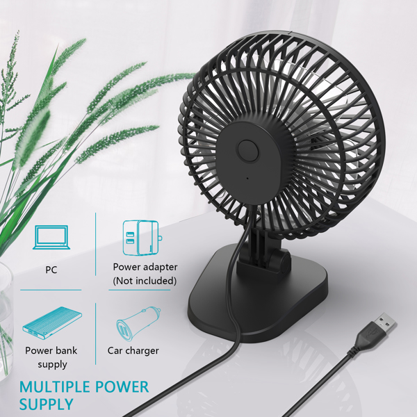 C2C Mall 3 Speeds Mini Portable USB Desk Fan