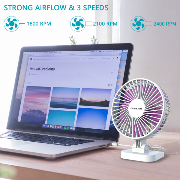 C2C Mall 3 Speeds Mini Portable USB Desk Fan
