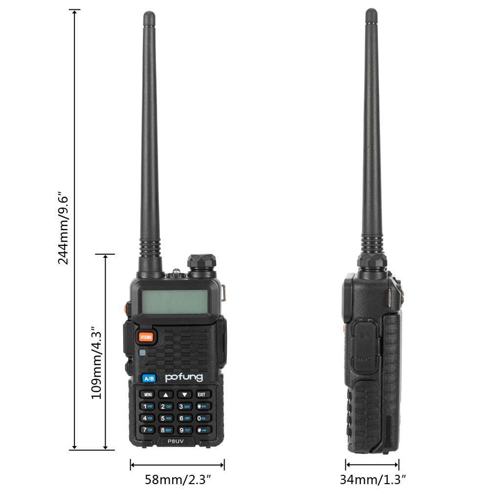 C2C P8UV 5W 1800mAh Adult Analog Walkie talkie
