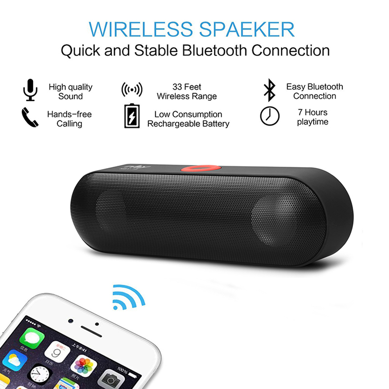 C2C Mall 3D Stereo Portable Music Surround Wireless Bluetooth Speakers