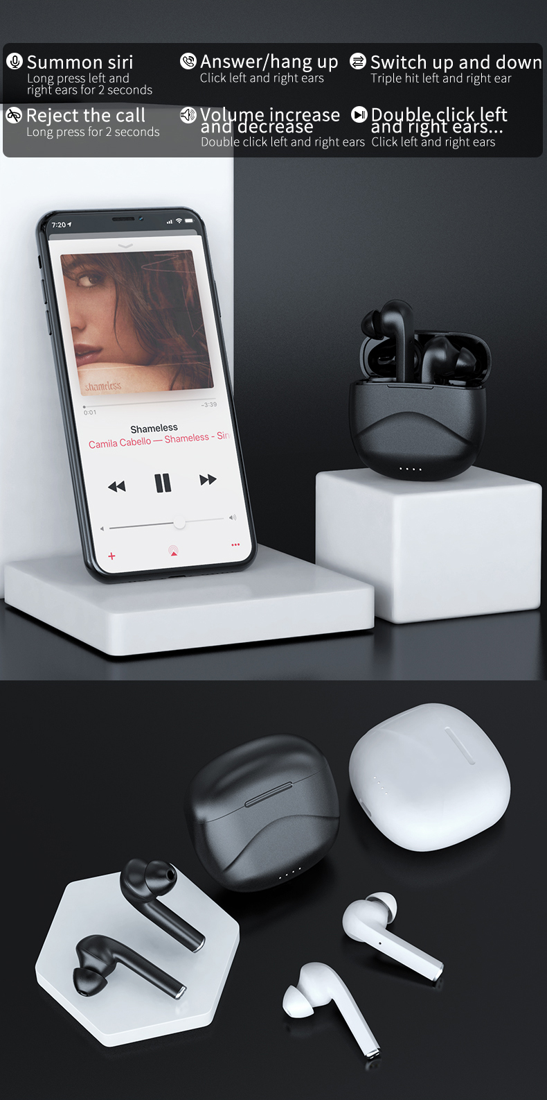 Sports TWS Wireless Bluetooth Earphones