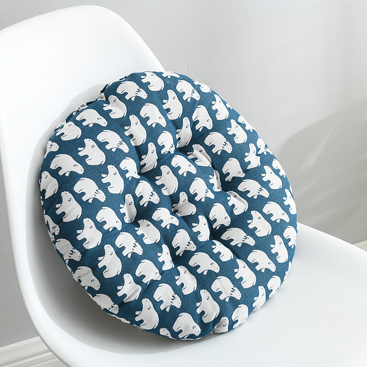 C2C Nordic Print Round Cotton Chair Cushion