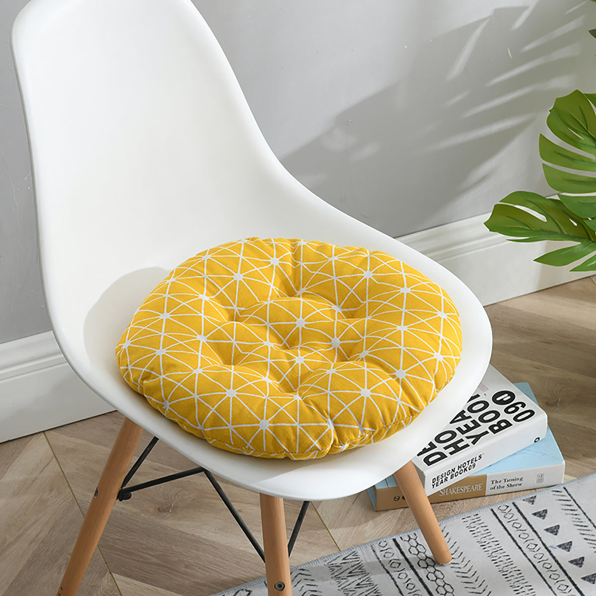 C2C Nordic Print Round Cotton Chair Cushion