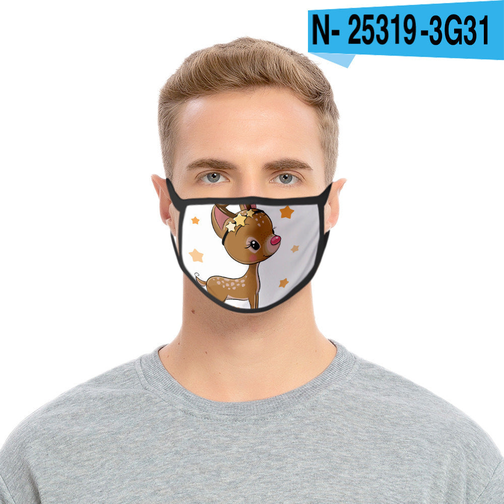 C2C Mall-Cartoon Fashion Personality Christmas Print Mask