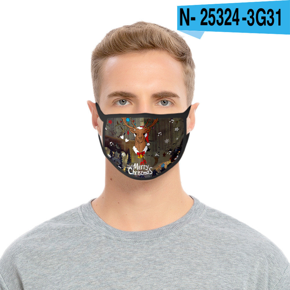 C2C Mall-Cartoon Fashion Personality Christmas Print Mask
