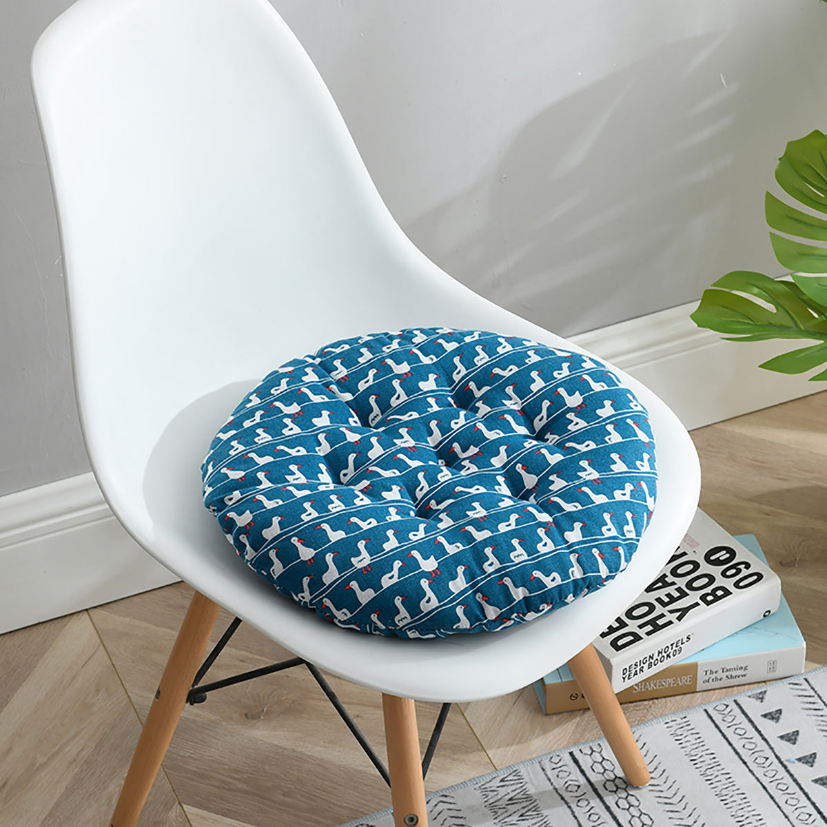 C2C Nordic Print Round Cotton Chair Cushion