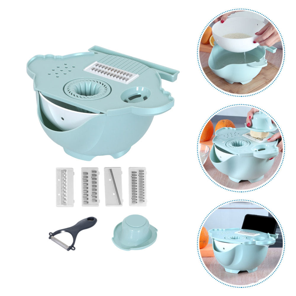 C2C Vegetable Multifunctional Cutter Fruit Slicer, Potato Peeler, Carrot Grater with Drain Basket