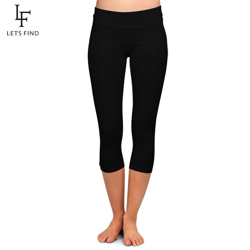 C2C LETSFIND Milk Silk High Waist Plus Size Capri Ladies Leggings