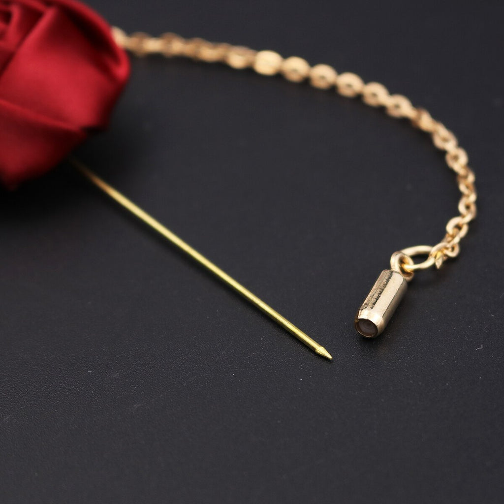 C2C LKY Silk Boutonniere Wedding Pin for Men