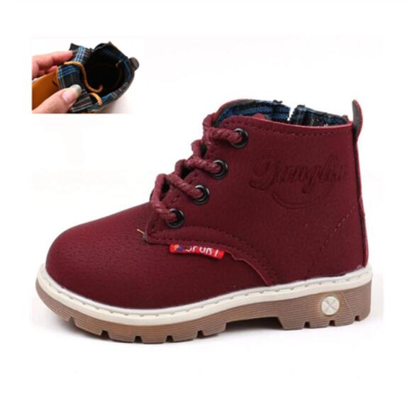 C2C Mall-Children Casual Leather Soft Antislip Boots