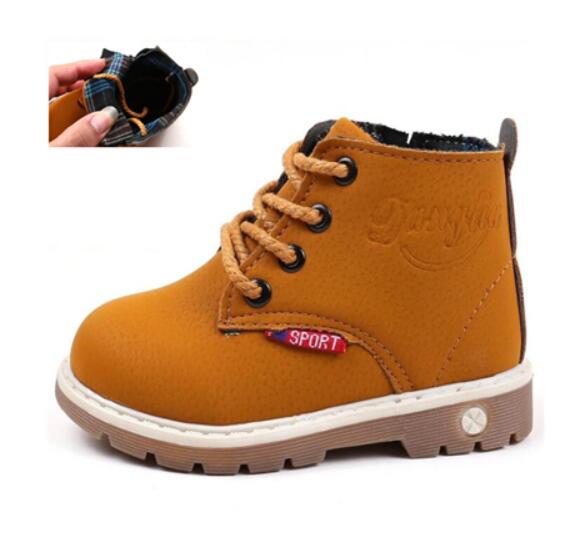 C2C Mall-Children Casual Leather Soft Antislip Boots