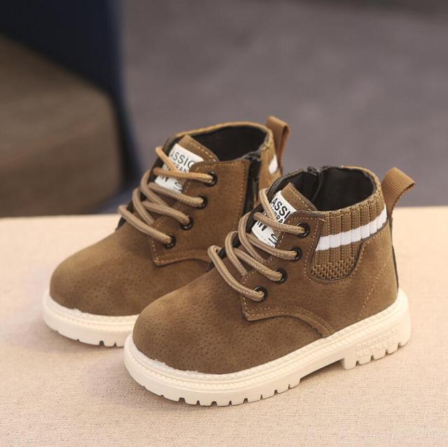 C2C Mall-Children Casual Leather Soft Antislip Boots