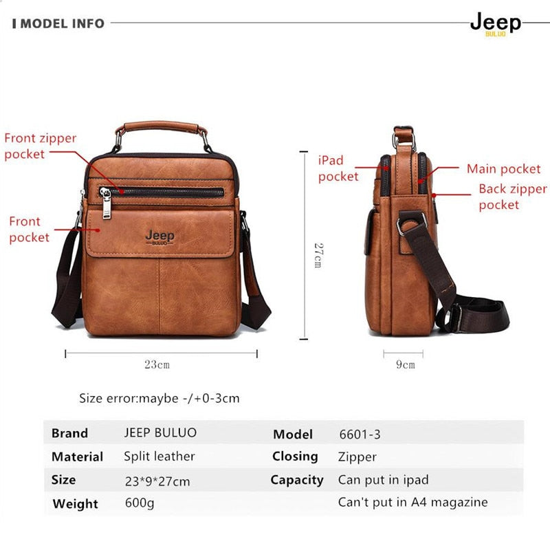 C2C Men's Crossbody Versatile Shoulder Leather Bag
