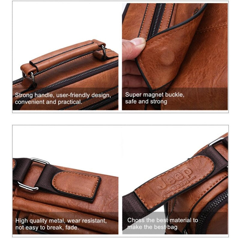 C2C Men's Crossbody Versatile Shoulder Leather Bag
