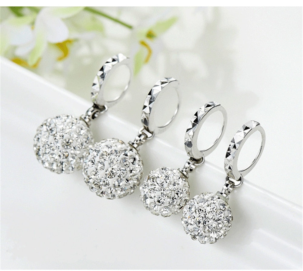 NEHZY  925 sterling silver Shambhala luxury zirconia vintage stud hoop earring