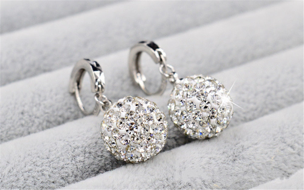 NEHZY  925 sterling silver Shambhala luxury zirconia vintage stud hoop earring