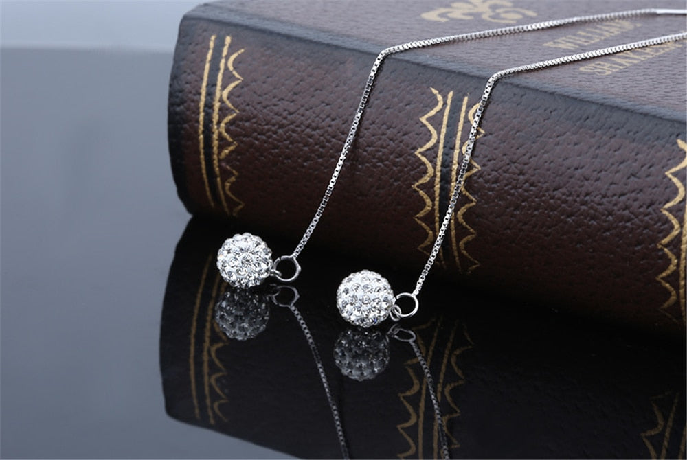 NEHZY  925 sterling silver Shambhala zirconia high-end vintage stud water drop earrings