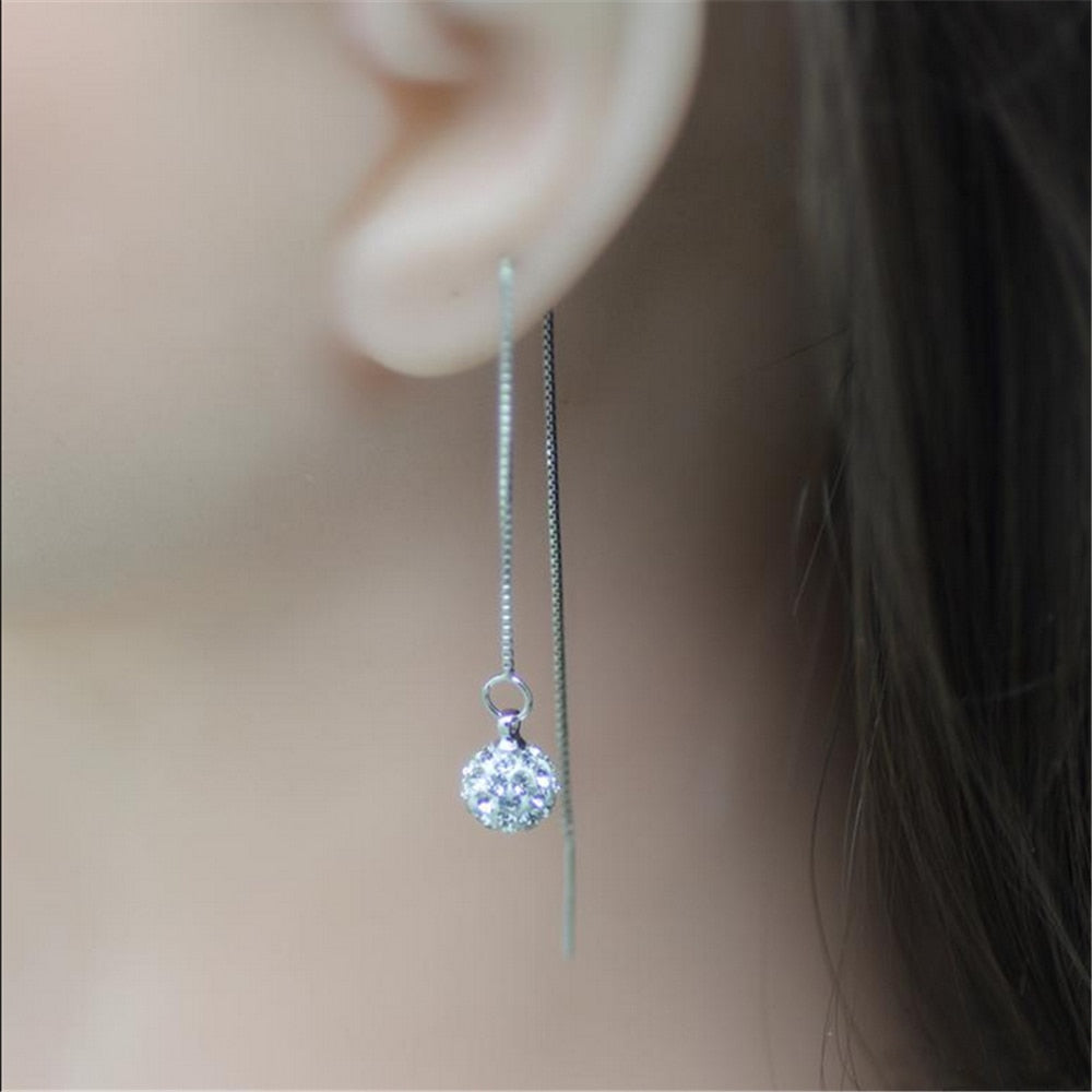 NEHZY  925 sterling silver Shambhala zirconia high-end vintage stud water drop earrings