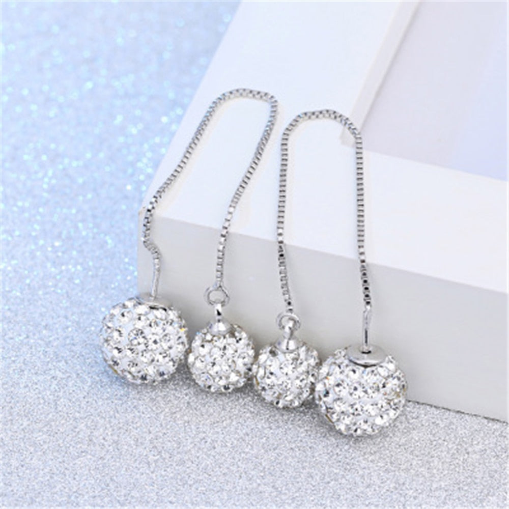 NEHZY  925 sterling silver Shambhala zirconia high-end vintage stud water drop earrings