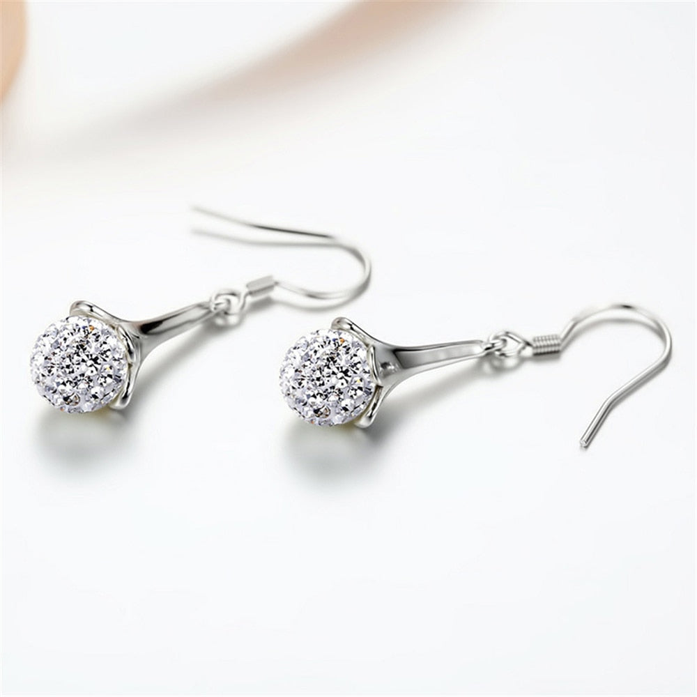 NEHZY  925 sterling silver Shambhala luxury zirconia high-end vintage stud earring