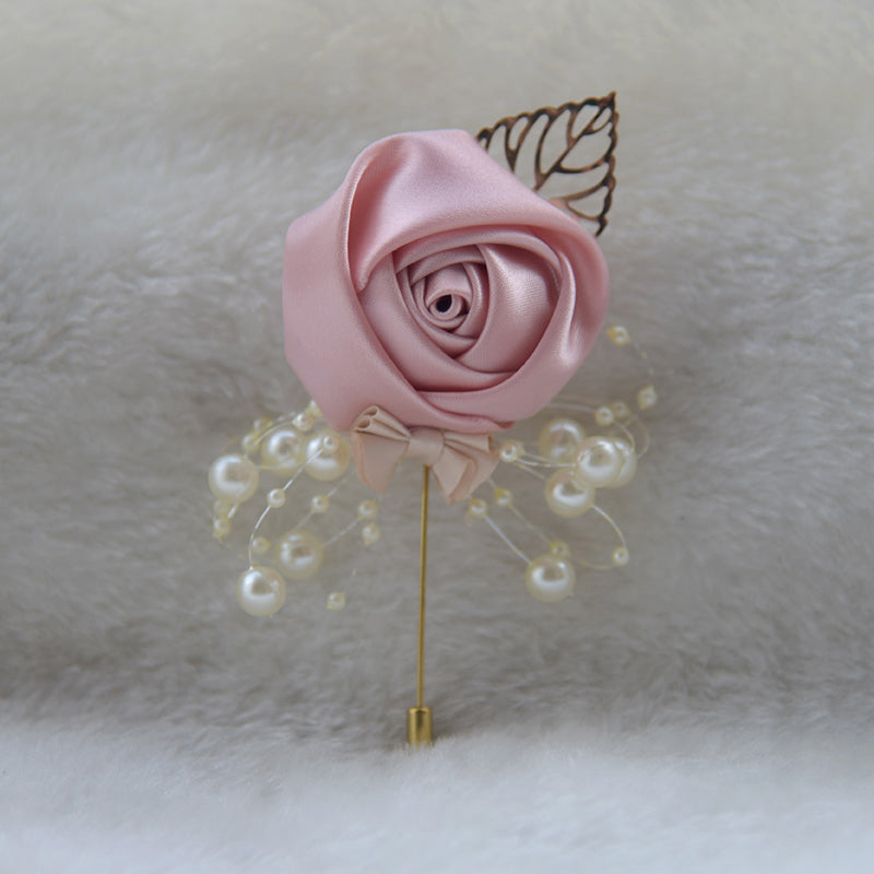 Kyunovia Wedding Corsage Flower Brooch Groomsmen